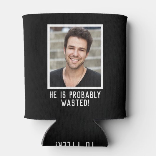 あなたの写真と文字おもしろいカスタム 缶クーラー (裏面)