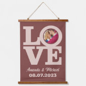 あなたの写真と文字との愛カスタム 吊り下げ型タペストリー (正面)