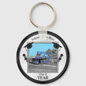 あなたの写真と文字の卒業党が好意を持つ キーホルダー (正面)