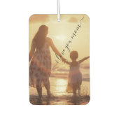 あなたの写真と文字の空気フレッシュナー – I Love You MOM カーエアーフレッシュナー (正面)