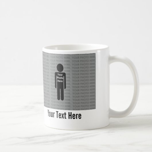 あなたの写真と文字はこちらカスタムコーヒーマグカップ コーヒーマグカップ (右)