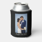 あなたの写真と文字は黒パーソナライズされた色 缶クーラー (缶裏面)