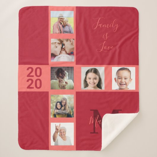 あなたの写真と文字カスタム毛布 シェルパブランケット (正面)