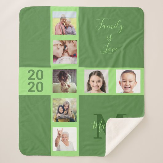 あなたの写真と文字カスタム毛布 シェルパブランケット (正面)