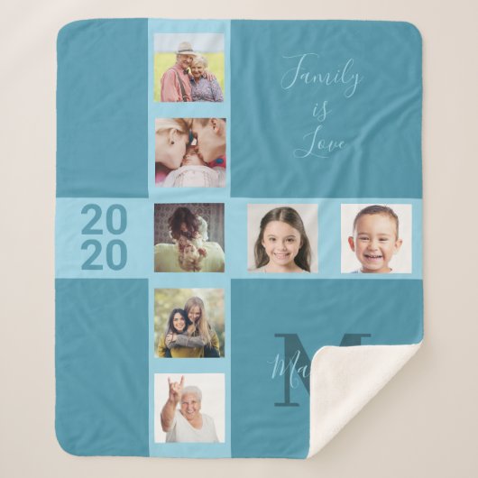 あなたの写真と文字カスタム毛布 シェルパブランケット (正面)