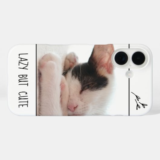 あなたの写真と文字シンプル手書きタイポグラフィ Case-Mate iPhoneケース (裏面 (横))