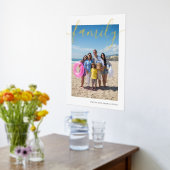 あなたの写真と文字パーソナライズされたファミリータイポグラフィ 箔ポスター (レイダウン (キッチン))