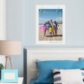 あなたの写真と文字パーソナライズされたファミリータイポグラフィ 箔ポスター (インサイチュ (寝室))