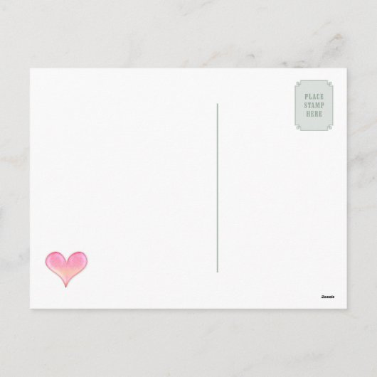 あなたの写真と特別なハート シーズンポストカード (裏面)