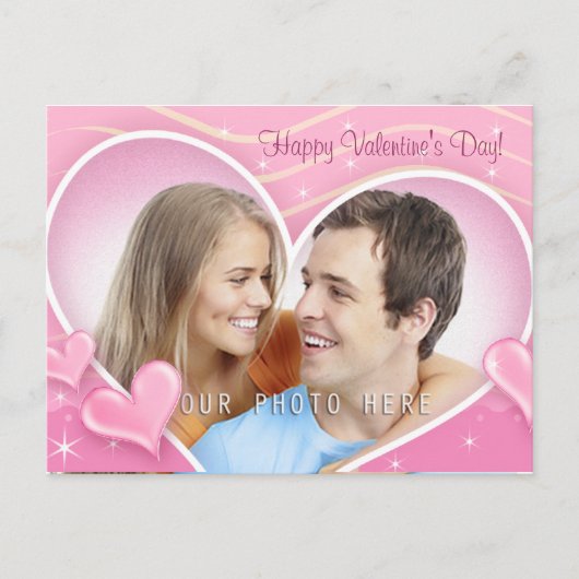 あなたの写真と特別なハート シーズンポストカード (正面)