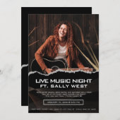 あなたの写真と音楽イベントフライヤー招待状 招待状 (正面/裏面)