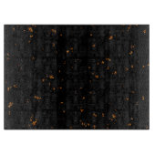 あなたの写真に燃える灰と黒い火花をオーバーレイ - 焼け焦げた残骸 カッティングボード (正面)