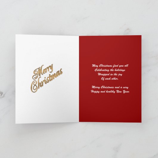 あなたの写真のためのクリスマスのエレガントな大型カード シーズンカード (内部)