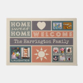 あなたの写真のカスタムなコラージュのテンプレートのドア・マット ドアマット (正面)