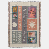 あなたの写真のカスタムなコラージュのテンプレートの投球毛布 スローブランケット (正面縦)