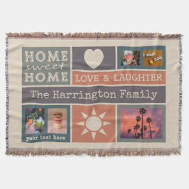 あなたの写真のカスタムなコラージュのテンプレートの投球毛布 スローブランケット