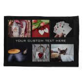 あなたの写真のカスタムなコラージュのテンプレートの枕箱 枕カバー (裏面)