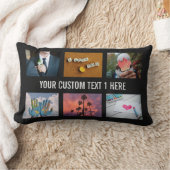 あなたの写真のカスタムなコラージュのテンプレートの装飾用クッション ランバークッション (ブランケット)