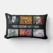 あなたの写真のカスタムなコラージュのテンプレートの装飾用クッション ランバークッション (正面)