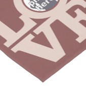 あなたの写真のカスタムなテーブルのランナーとの愛 ショートテーブルランナー (コーナー)