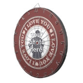 あなたの写真のカスタムな投げ矢板との愛 ダーツボード (正面右)