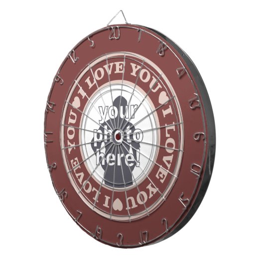 あなたの写真のカスタムな投げ矢板との愛 ダーツボード (正面右)