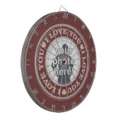 あなたの写真のカスタムな投げ矢板との愛 ダーツボード (正面左)