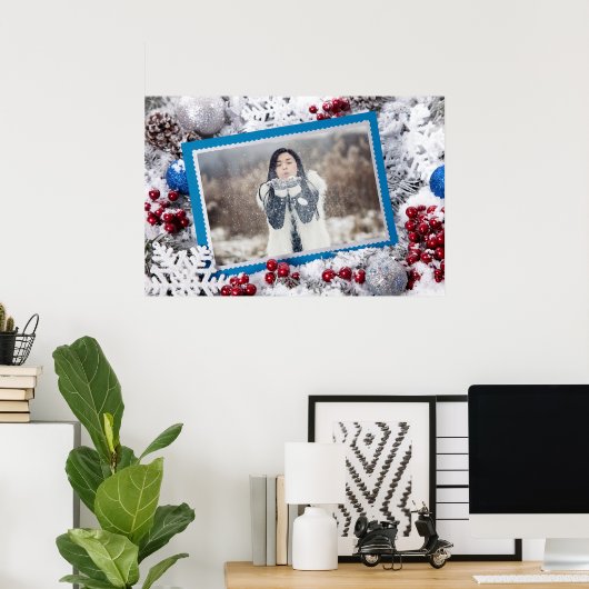 あなたの写真のカスタムクリスマスポスター ポスター (ホームオフィス)