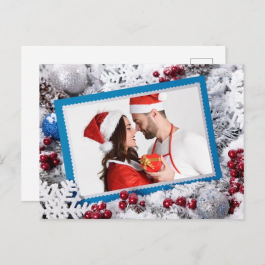 あなたの写真のカスタムクリスマスポストカード シーズンポストカード (正面/裏面)