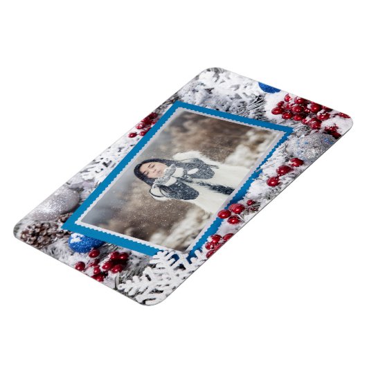 あなたの写真のカスタムクリスマスマグネット マグネット (左側)