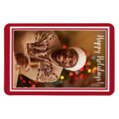 あなたの写真のカスタムクリスマスマグネット マグネット (横)