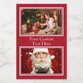 あなたの写真のカスタムクリスマスラベル フードラベル (シングルラベル)