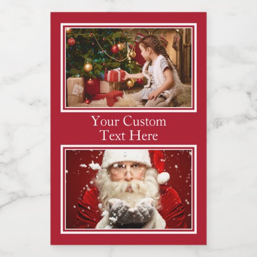 あなたの写真のカスタムクリスマスラベル フードラベル (シングルラベル)