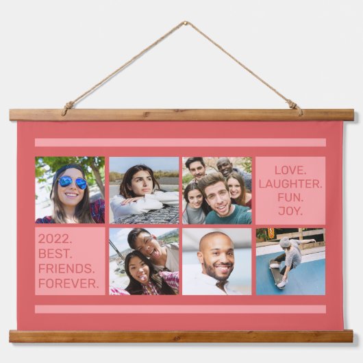 あなたの写真のカスタム文字 吊り下げ型タペストリー (正面)