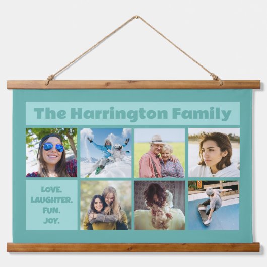 あなたの写真のカスタム文字 吊り下げ型タペストリー (正面)