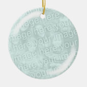 あなたの写真のガラス見るオーナメントを加えて下さい セラミックオーナメント (正面)