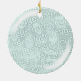 あなたの写真のガラス見るオーナメントを加えて下さい セラミックオーナメント