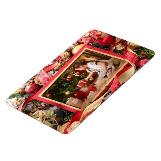 あなたの写真のクカスタムリスマスマグネット マグネット (左側)