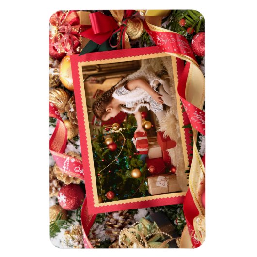 あなたの写真のクカスタムリスマスマグネット マグネット (縦)