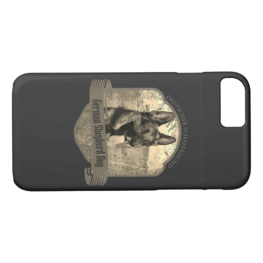 あなたの写真のジャーマン・シェパード犬- GSD --を加えて下さい Case-Mate iPhoneケース (裏面(横))