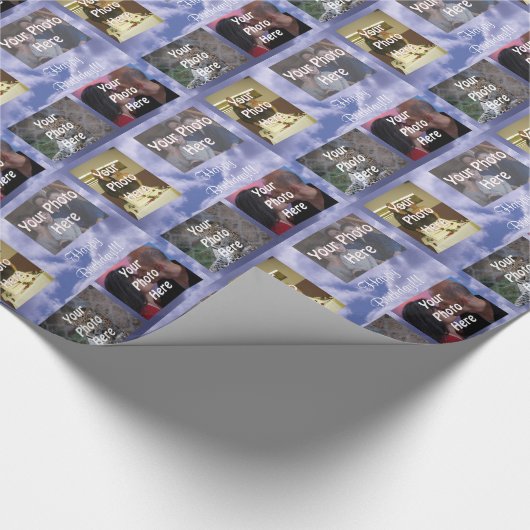 あなたの写真のハッピーバースデーを加えて下さい ラッピングペーパー (角)