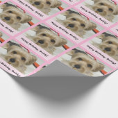 あなたの写真のパーソナライズな包装紙(ピンク) ラッピングペーパー (角)