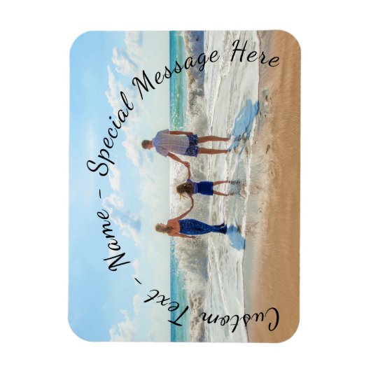 あなたの写真のマグネットギフトとカスタム文字 マグネット (縦)