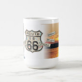 あなたの写真のルート66のマグを加えて下さい コーヒーマグカップ (中央)