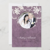 あなたの写真のレースのBride&Groomの結婚式の招待を加えて下さい 招待状 (正面)