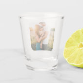 あなたの写真の丸いショットグラステンプレート ショットグラス (裏面)