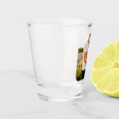 あなたの写真の丸いショットグラステンプレート ショットグラス (左)