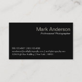 あなたの写真の写真撮影の名刺t 名刺 (裏面)