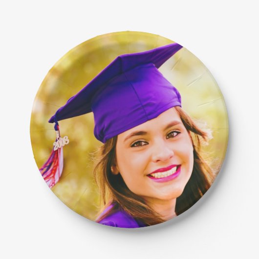 あなたの写真の卒業 ペーパープレート (正面)