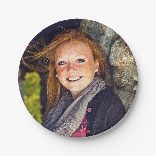 あなたの写真の卒業、家族、ベビー、ペット等 ペーパープレート (正面)